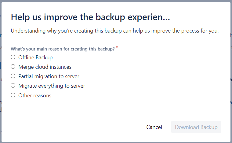 Help us improve the backup experience Help us to improve the backup experience
