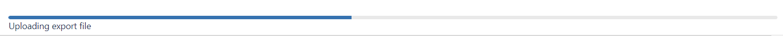 Uploading export file Uploading export file