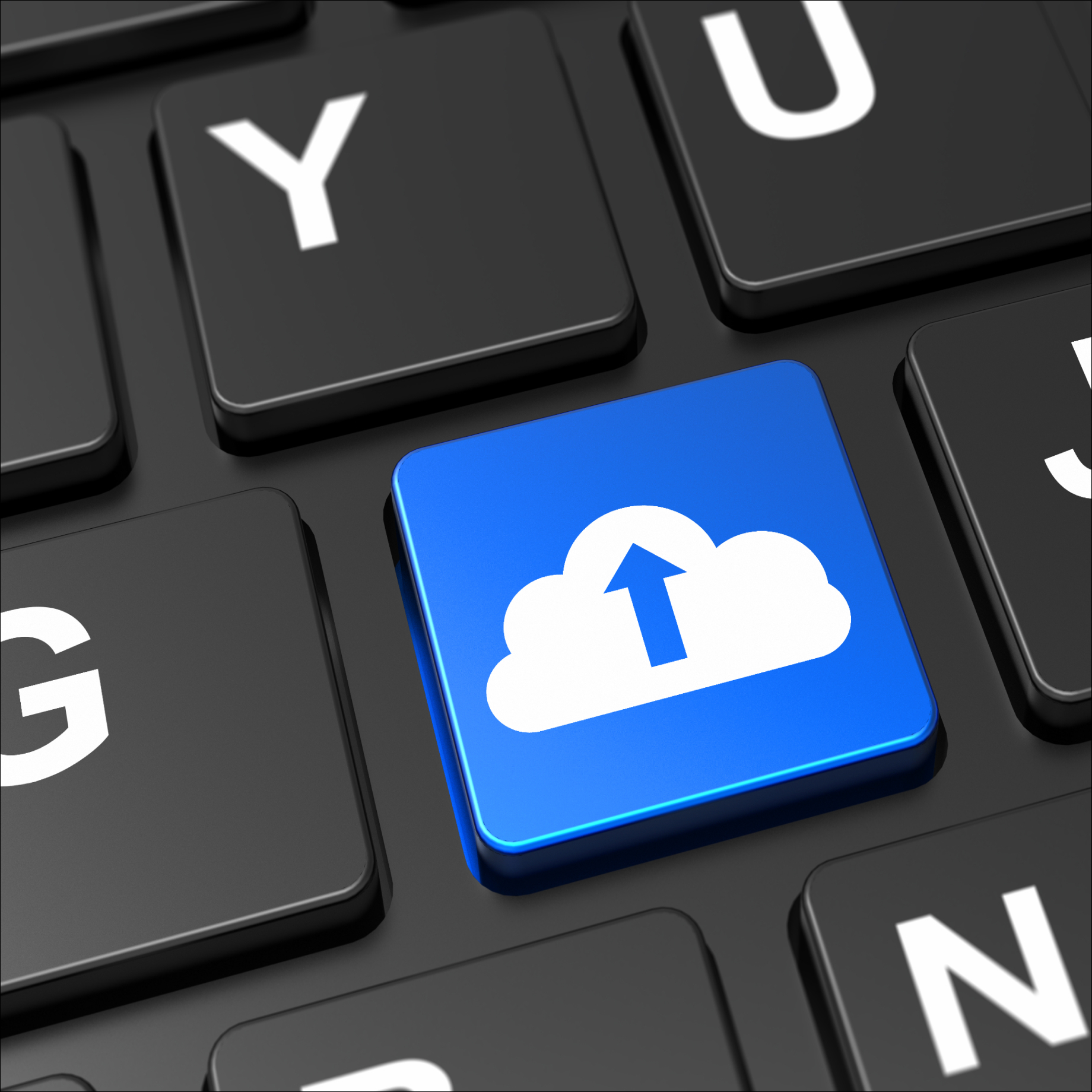 Teclado con una nube.