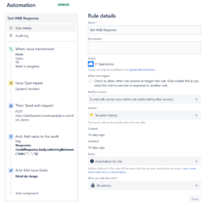 RiskPredictor For Jira Screenshot Rule Automation