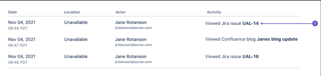 Registro auditoría almacenado