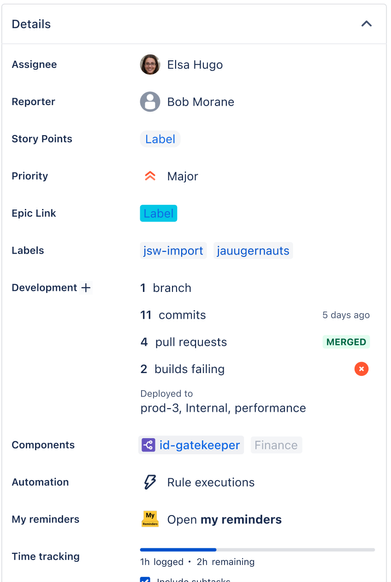 Component issue view