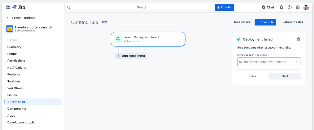 Manual automation rules