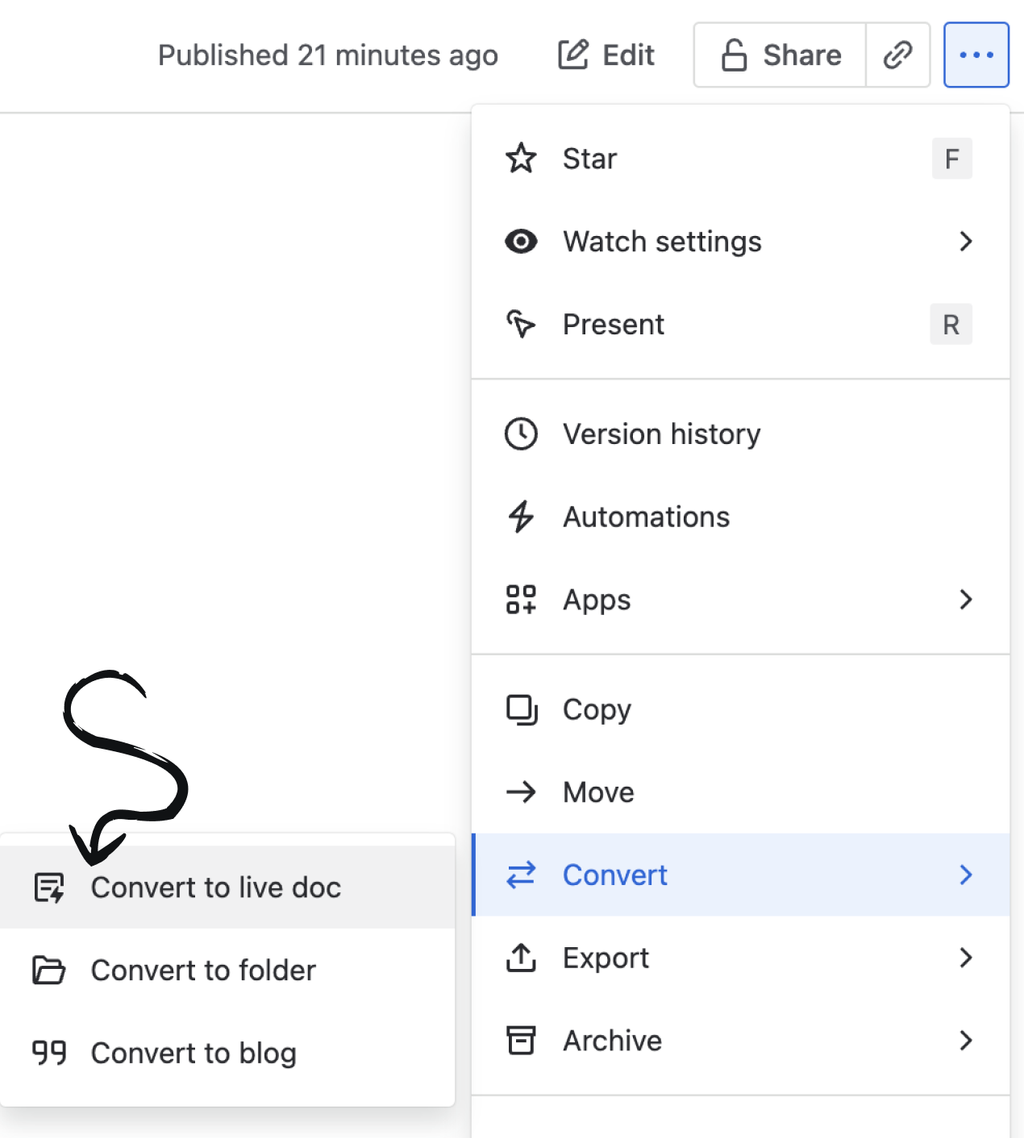 Live Docs en Confluence