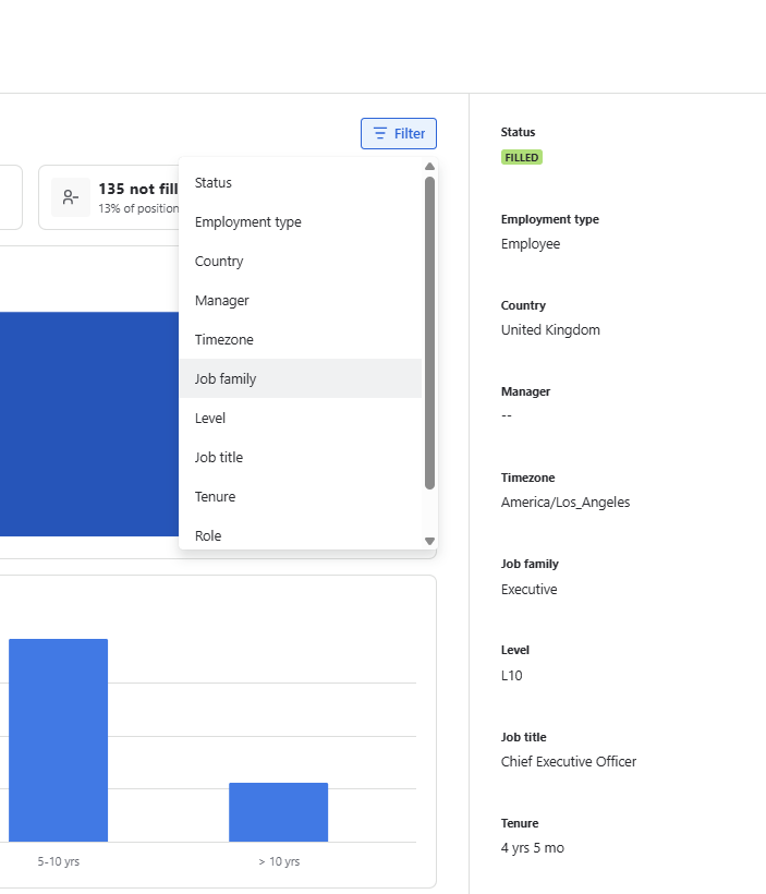 Filter Talent en dashboards de Talent en Atlassian Cloud
