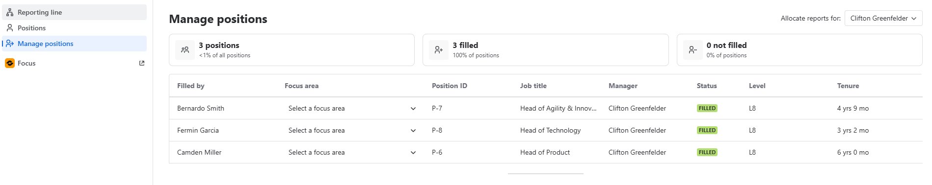 Manage Positions de Atlassian Talent