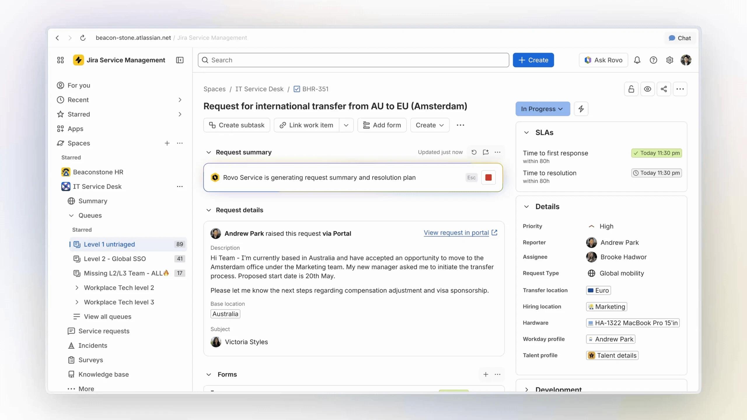 novedades atlassian team 26 service collection rovo service