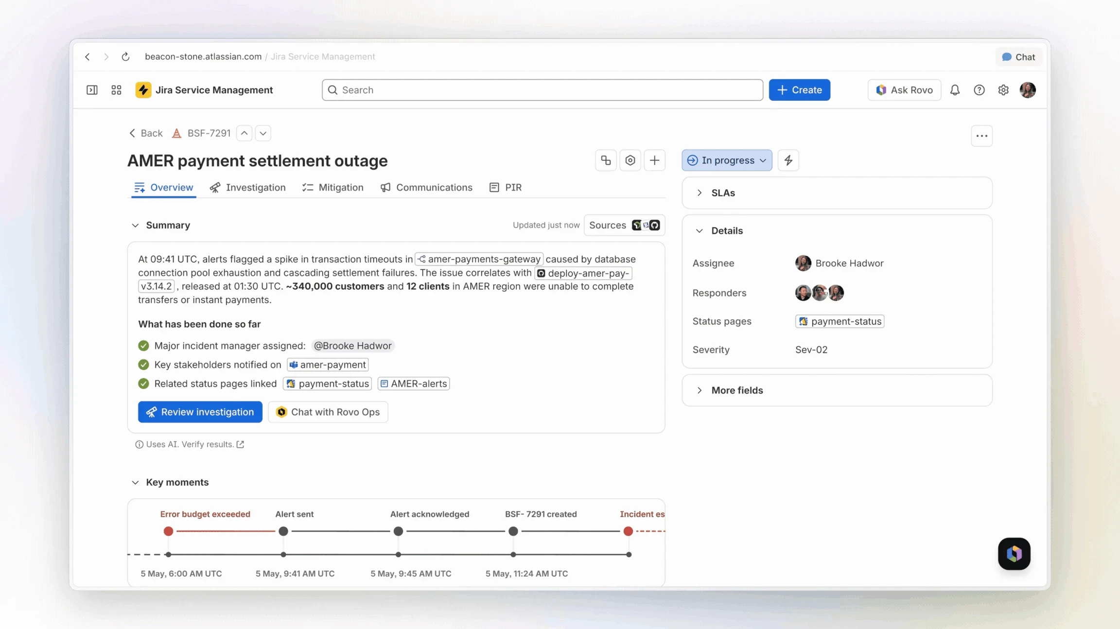 novedades atlassian team 26 service collection incident command center